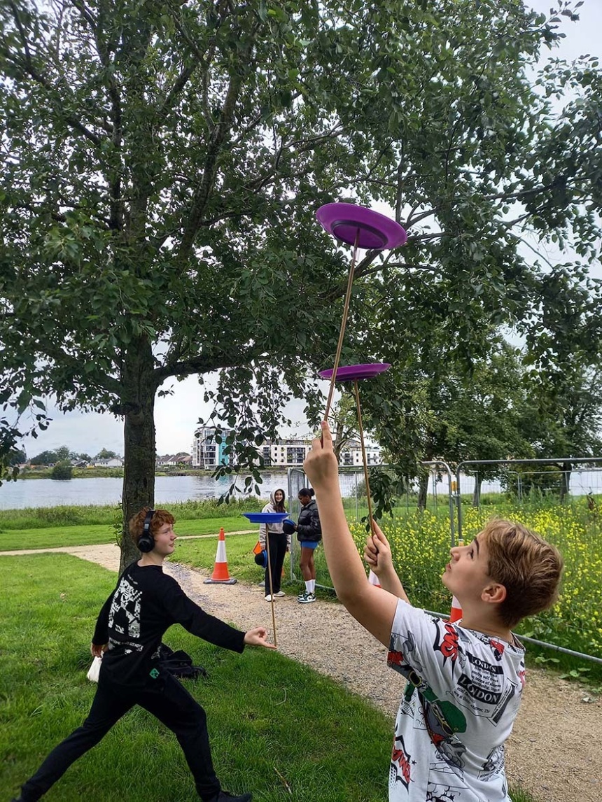 Plate spinning Galway Circus New Horizon partnership