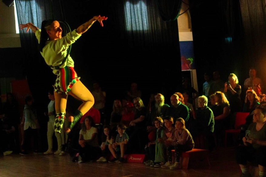 Extraordinary Bodies Culture Night - aerial hoop performance - photo by Claire Sheehan Creative