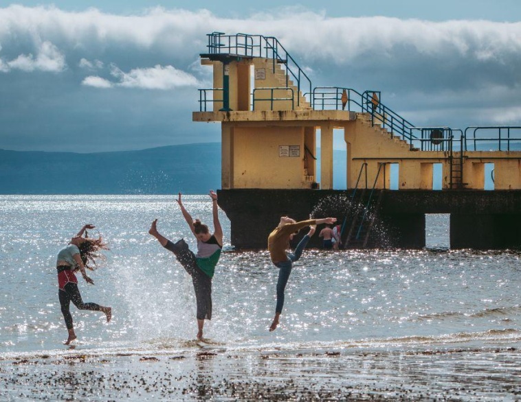 Galway Circus acrobatics in Salthill