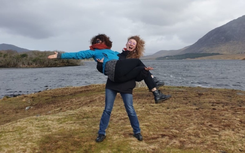 Viola with our other ESC volunteer in Connemara