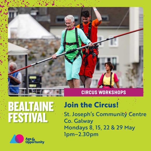 Circus Workshops for Older Adults - Bealtaine Festival - May 8, 15, 22, 29