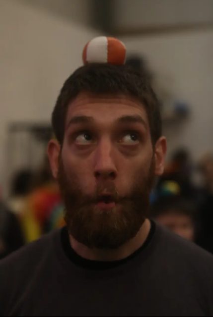 Gio participating in a game of Circus Olympics! (Photo by Stephen McGinley)