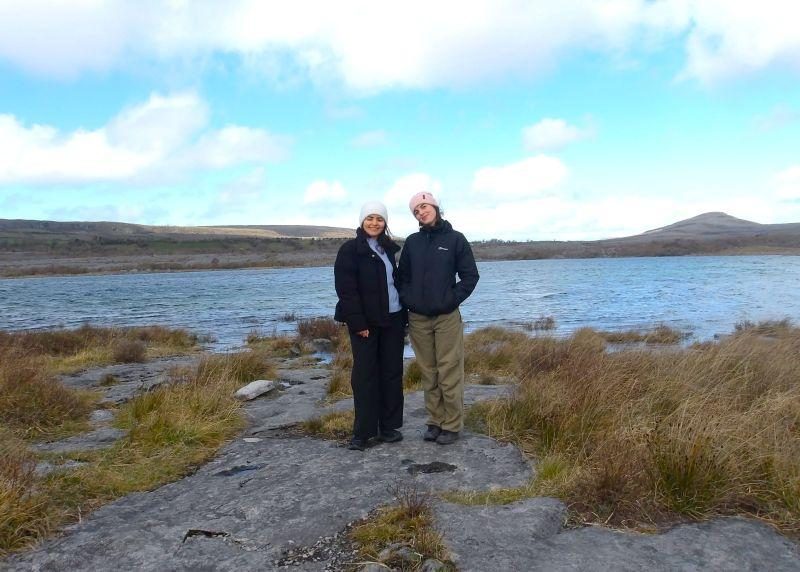 Sofia and a friend on a trip to Connemara