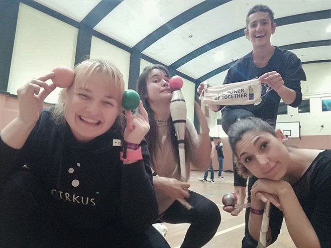 With the other ESCs for the National Circus Festival in Tralee